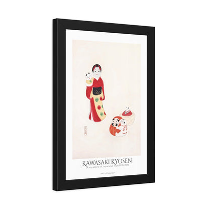 Illustrations of Japanese Toys Pl.014 (1919) by Kawasaki Kyosen / Affiche Encadrée série ART's Collection