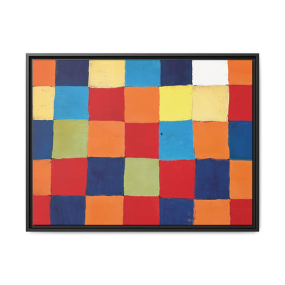 Color chart Qu1 (1930) by Paul Klee / Toile encadrée sur caisse américaine
