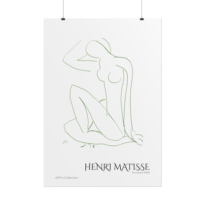 Nu assis (1952) version verte by Henri Matisse / Affiche imprimée - Série ART's Collection
