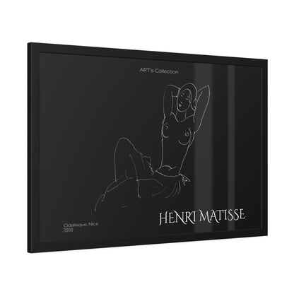 Odalisque, Nice (1931) black édition by Henry Matisse  / Affiche Encadrée série ART's Collection