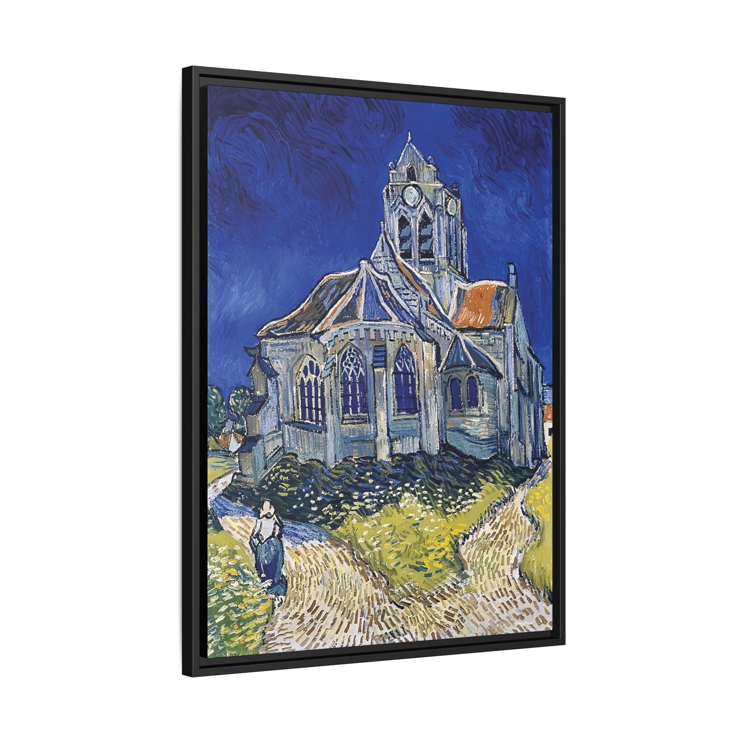 The Church in Auvers-sur-Oise, View from the Chevet (1890) by Vincent van Gogh / Toile encadrée sur caisse américaine
