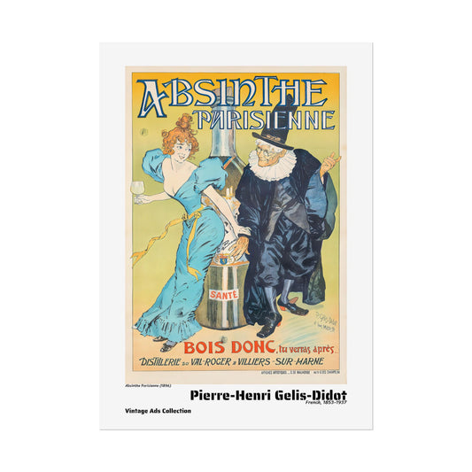 Absinthe Parisienne (1896) by Pierre-Henri Gelis-Didot / Affiche imprimée - Série Vintage Ads Collection