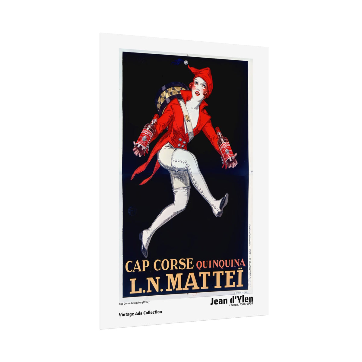 Cap Corse Quinquina (1927) by Jean d'Ylen / Affiche imprimée - Série Vintage Ads Collection