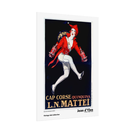 Cap Corse Quinquina (1927) by Jean d'Ylen / Affiche imprimée - Série Vintage Ads Collection