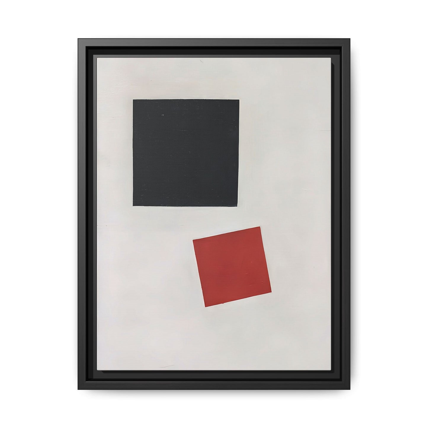 Black Square and Red Square (1915) by Kazimir Malevich  / Toile encadrée sur caisse américaine
