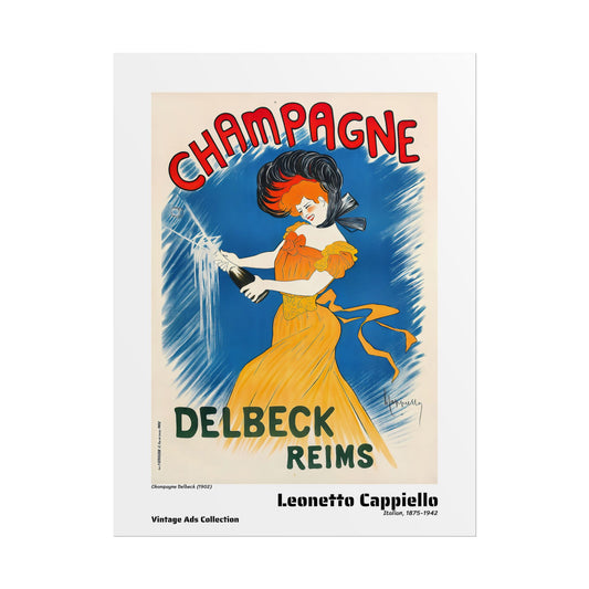 Champagne Delbeck (1902) by Leonetto Cappiello / Affiche imprimée - Série Vintage Ads Collection