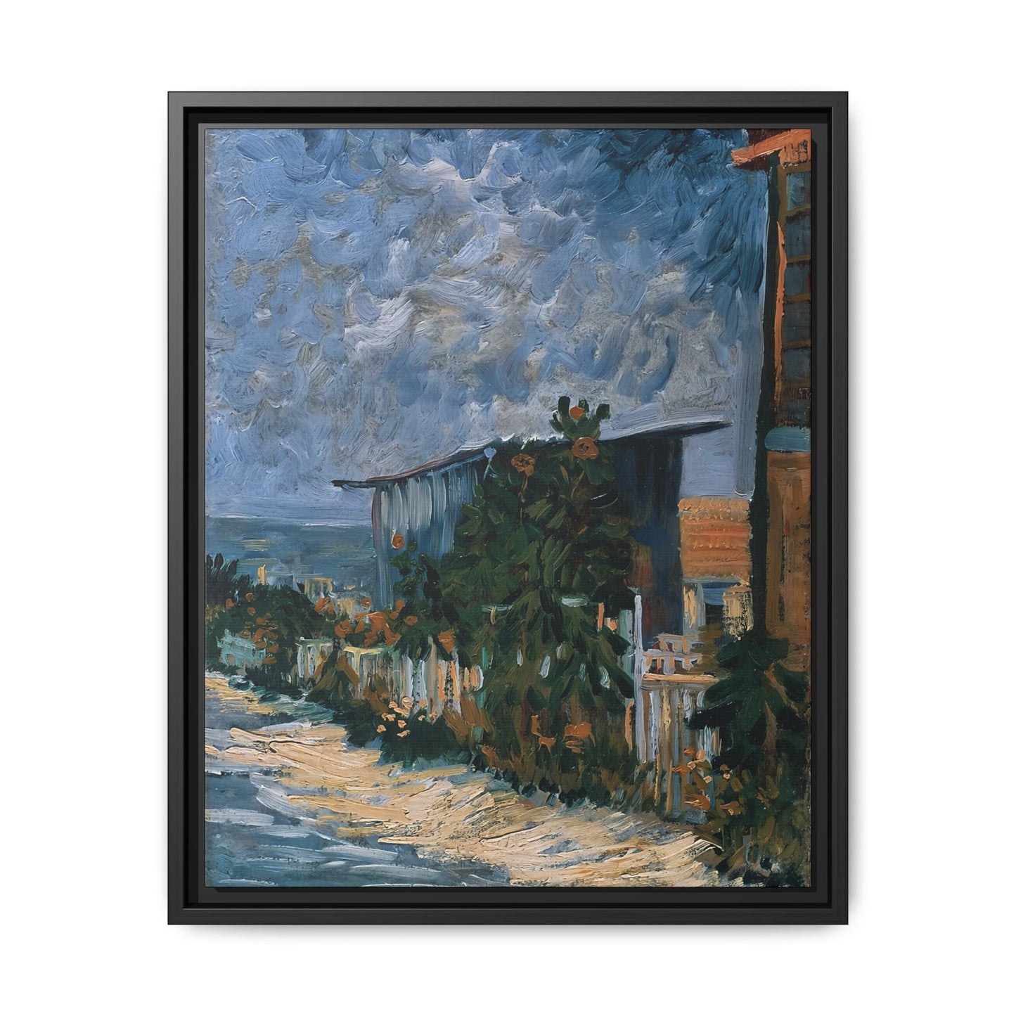 Shelter on Montmartre (1887) by Vincent van Gogh / Toile encadrée sur caisse américaine
