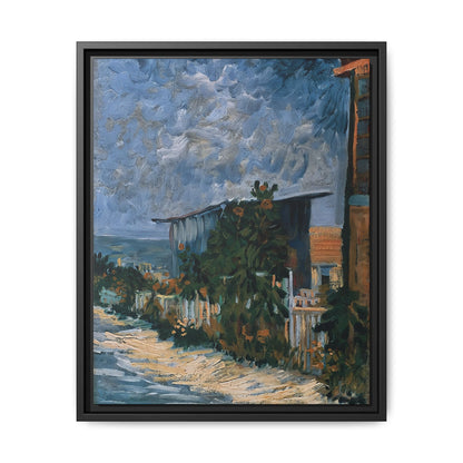 Shelter on Montmartre (1887) by Vincent van Gogh / Toile encadrée sur caisse américaine