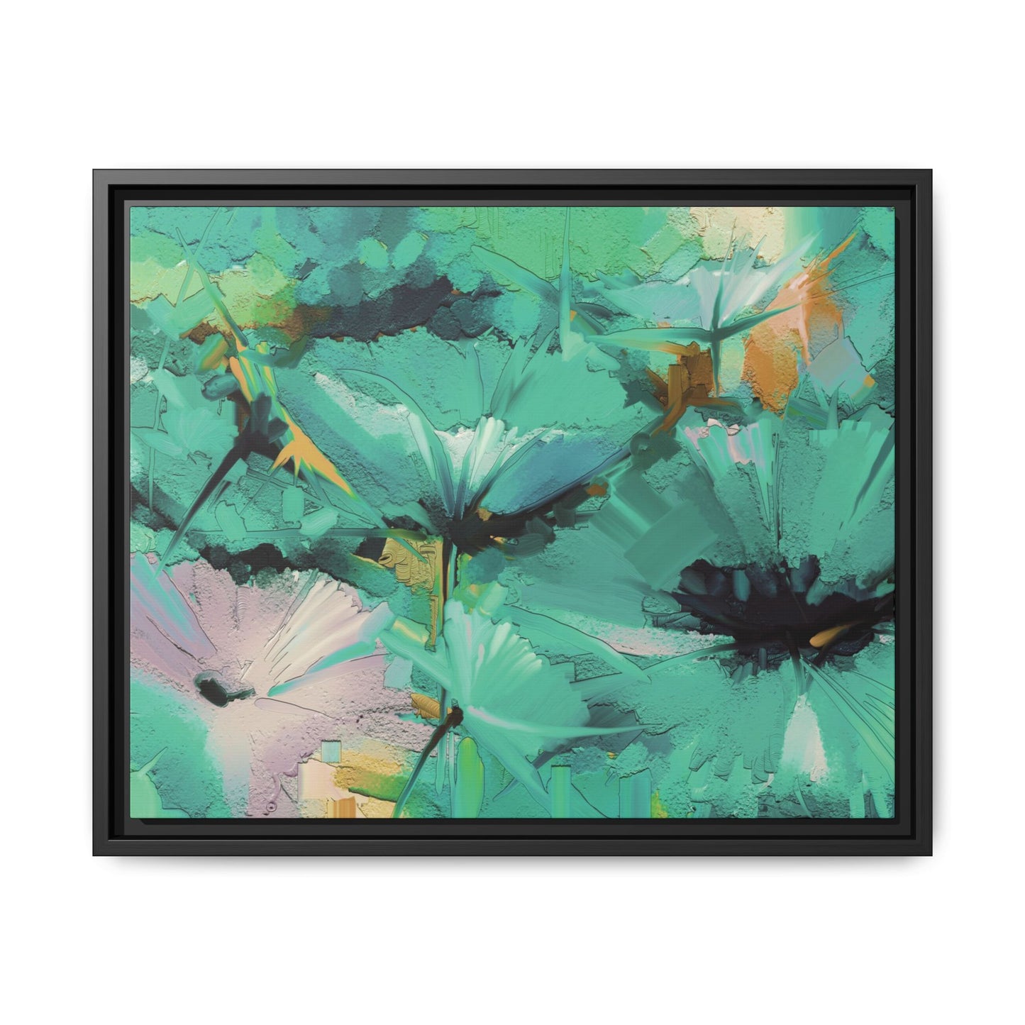 Tableau Floral Mers du Sud "Série Sign Collections" / Toile encadrée sur caisse américaine