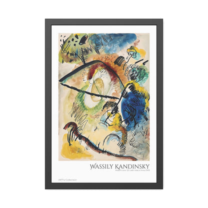 Watercolor IX with black lines (1913) by Wassily Kandinsky / Affiche Encadrée série ART's Collection