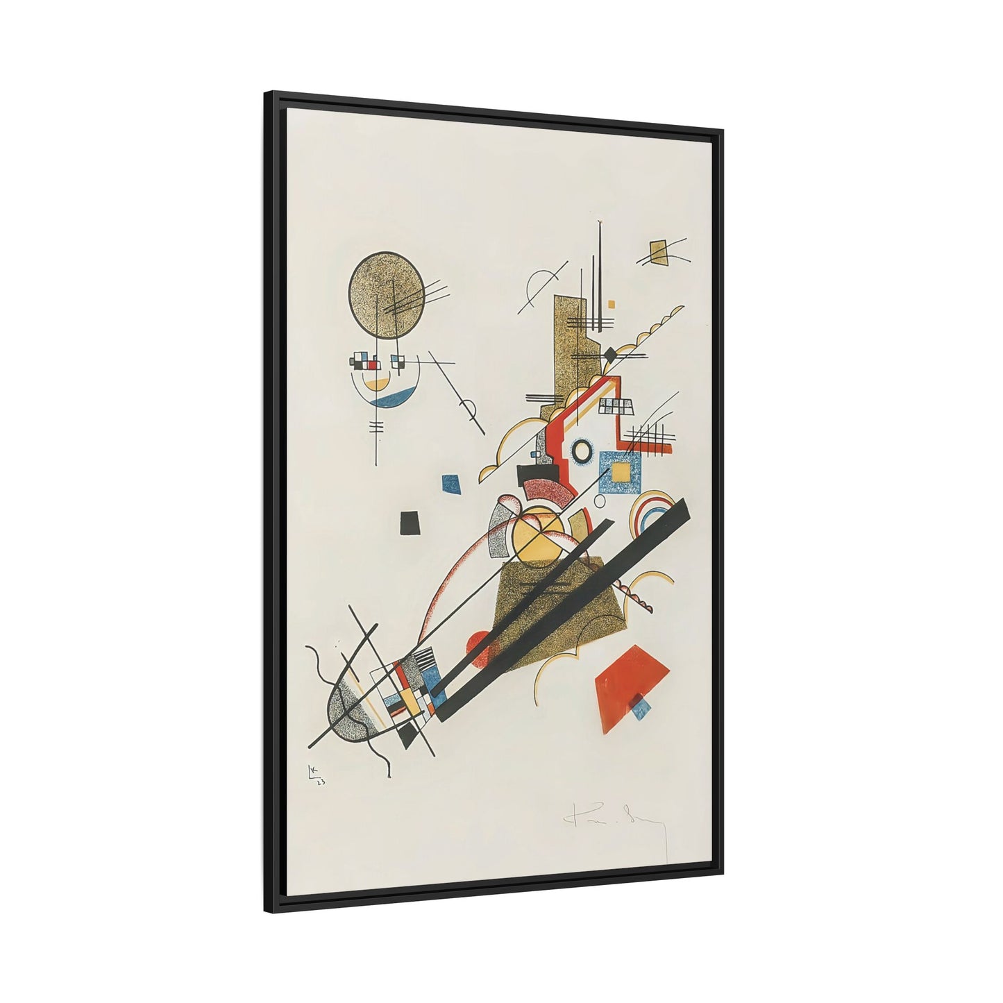 Frohlicher Augsteig (1923) by Wassily Kandinsky / Toile encadrée sur caisse américaine