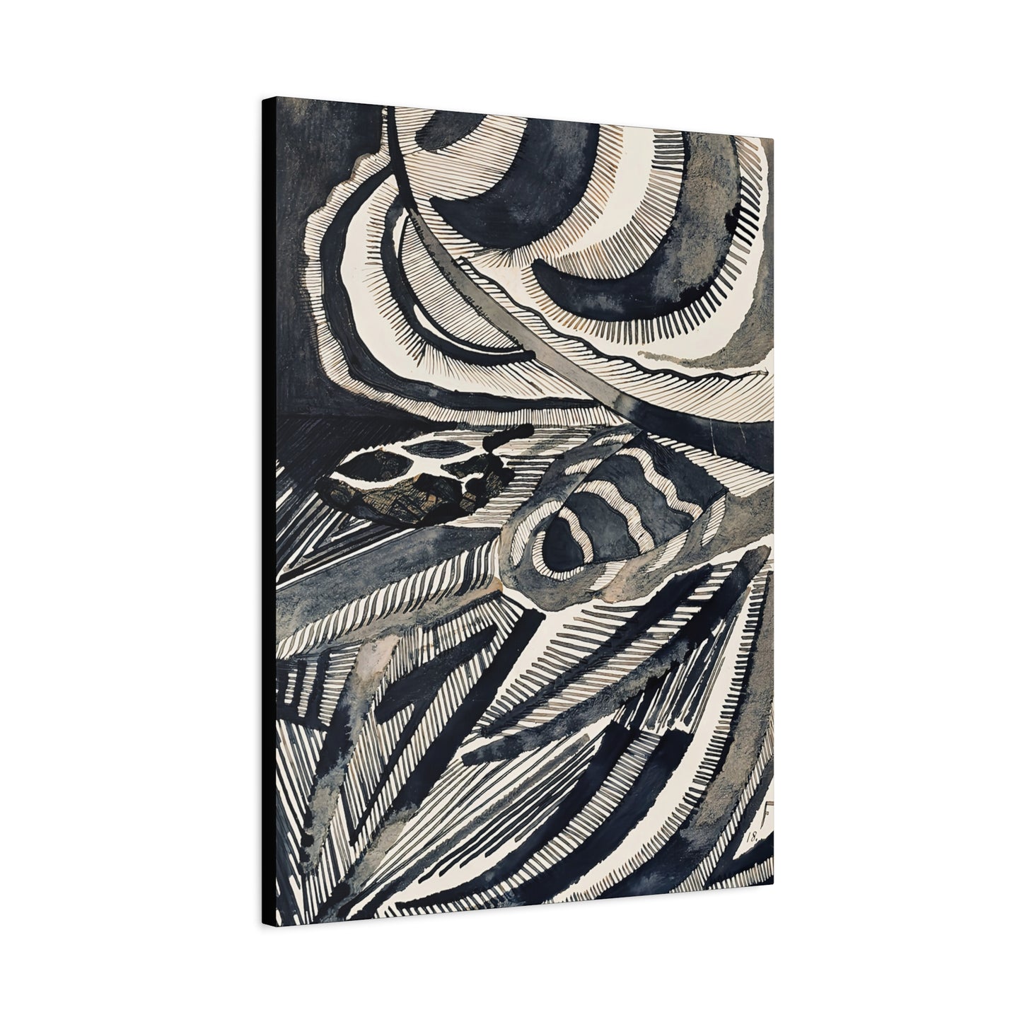 Landschaft (1918)  by Otto Freundlich  / Reproduction Fine Art sur Toile / Epaisseur 3.2 cm - 1.25 inch