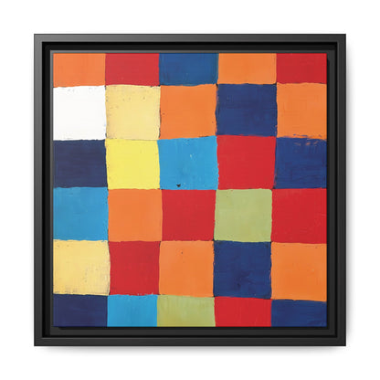 Color chart Qu1 (1930) by Paul Klee / Toile encadrée sur caisse américaine