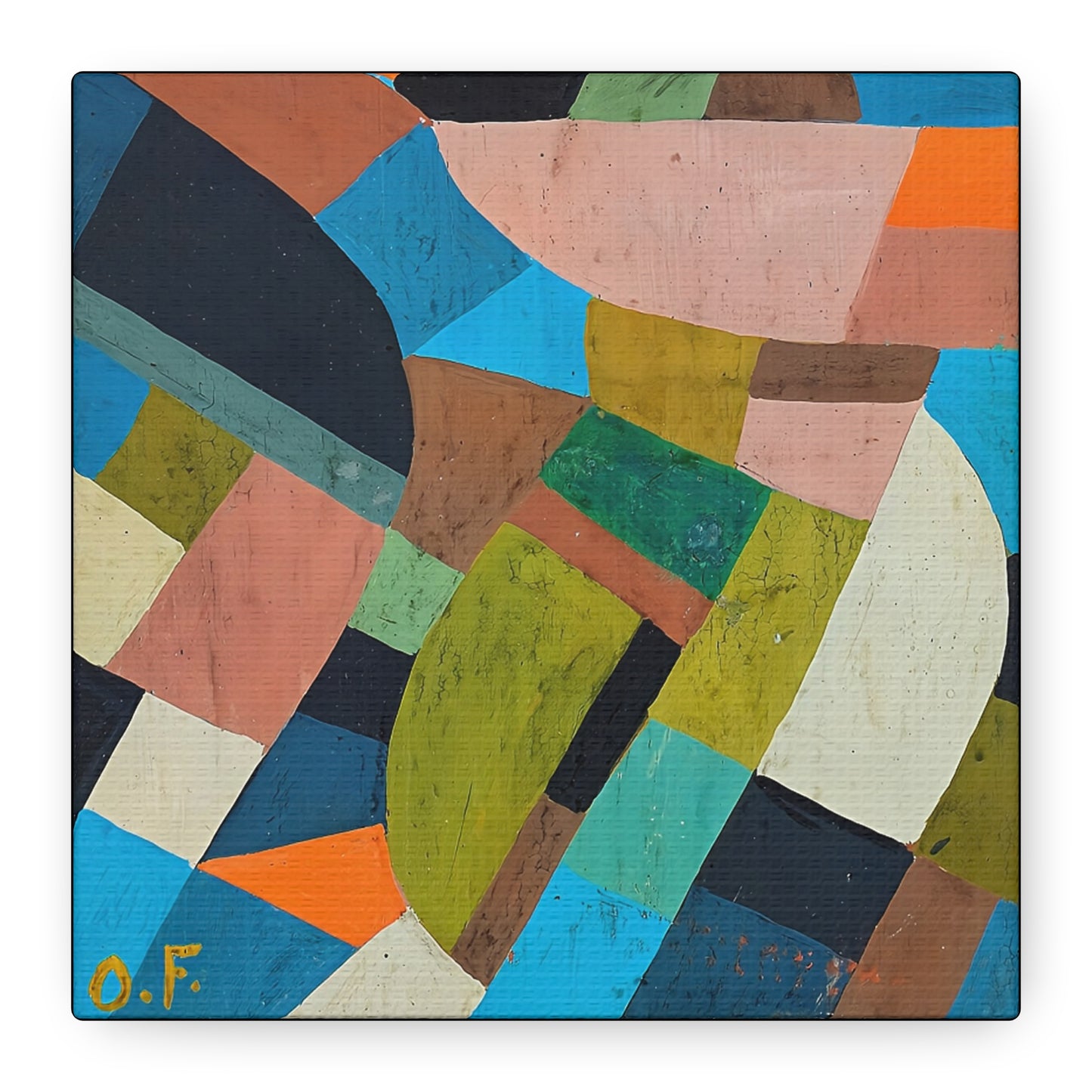 Petite Composition (Circa 1937) by Otto Freundlich  / Reproduction Fine Art sur Toile / Epaisseur 3.2 cm - 1.25 inch