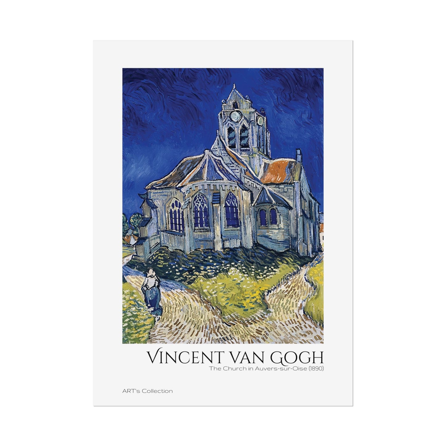 The Church in Auvers-sur-Oise, View from the Chevet (1890) by Vincent van Gogh / Affiche imprimée - Série ART's Collection