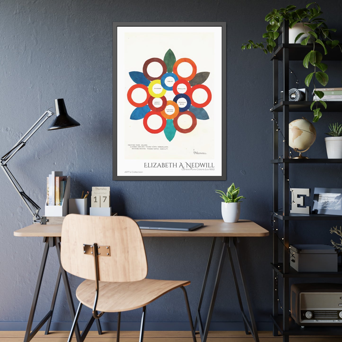 Centre Pure Colors (ca 1900) by Elizabeth A. Nedwill / Affiche Encadrée série ART's Collection