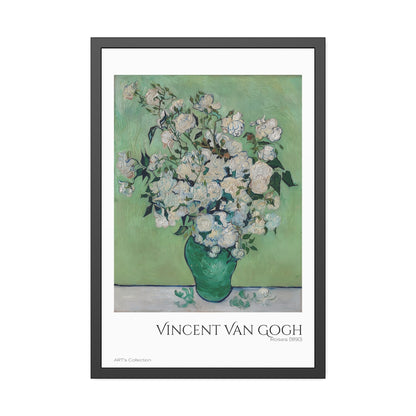 Roses (1890) by Vincent Van Gogh / Affiche Encadrée série ART's Collection