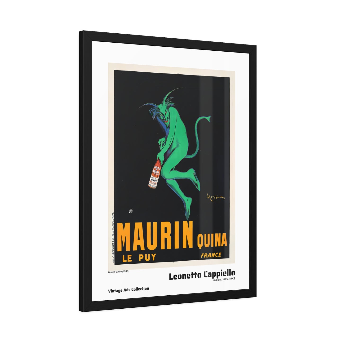 Maurin Quina (1906) by Leonetto Cappiello / Affiche Encadrée Série Vintage Ads Collection