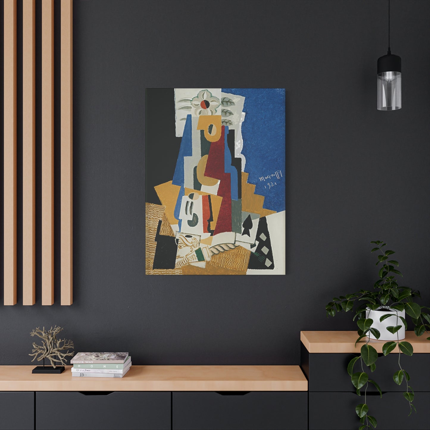 Nature Morte à L'as De Pique by Louis Marcoussis  / Reproduction Fine Art sur Toile /  Epaisseur 3.2 cm - 1.25 inch
