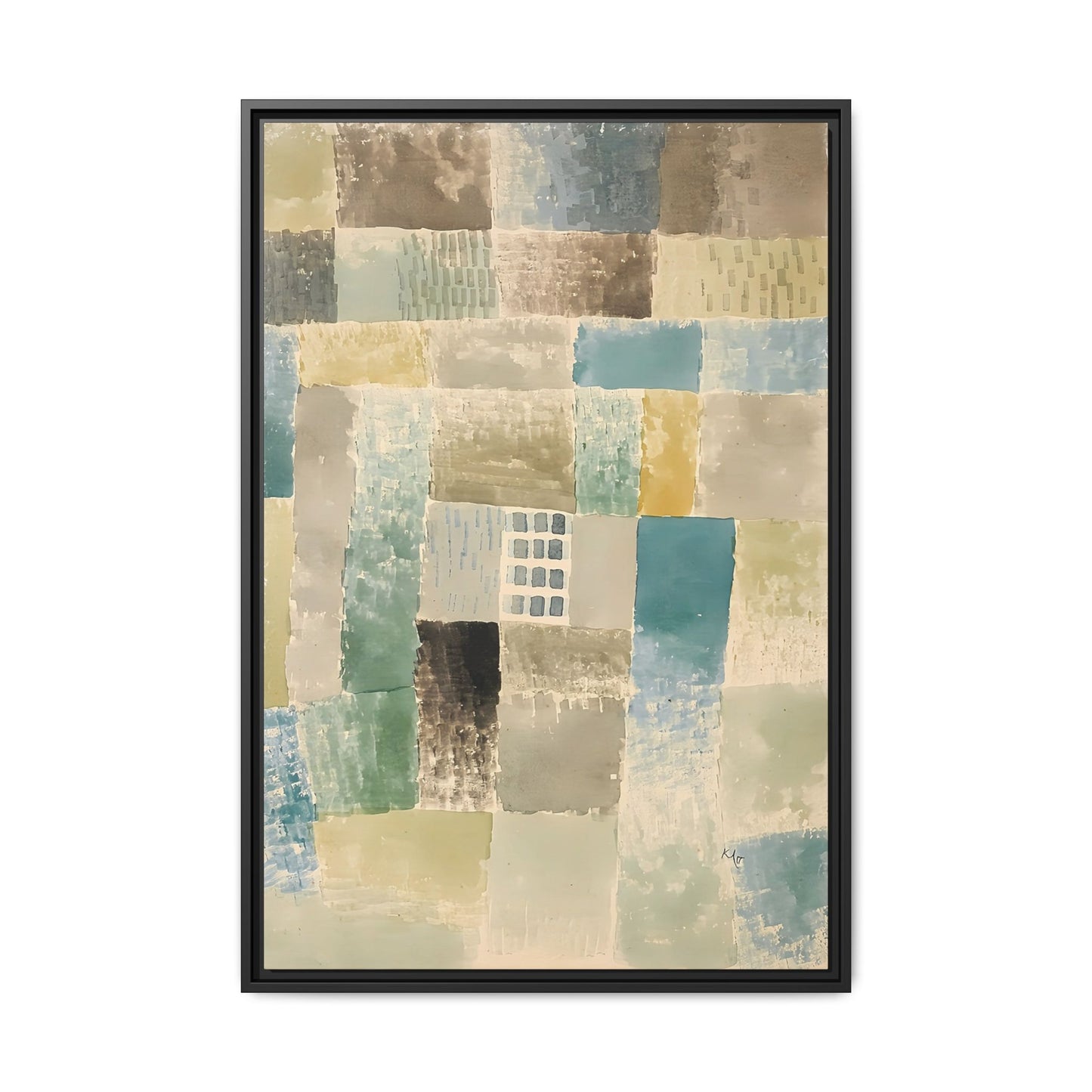 First house of a settlement (1926) by Paul Klee / Toile encadrée sur caisse américaine