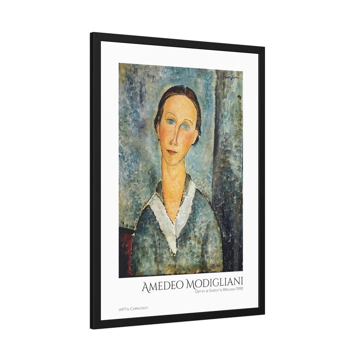 Girl in a Sailor's Blouse (1918) by Amedeo Modigliani  / Affiche Encadrée série ART's Collection