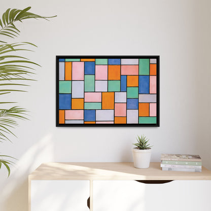 Composition in dissonances (1919) by Theo van Doesburg  / Toile encadrée sur caisse américaine