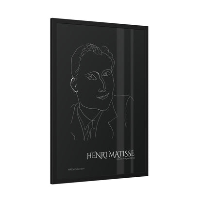 Louis Aragon (1943) black édition by Henri Matisse / Affiche Encadrée série ART's Collection
