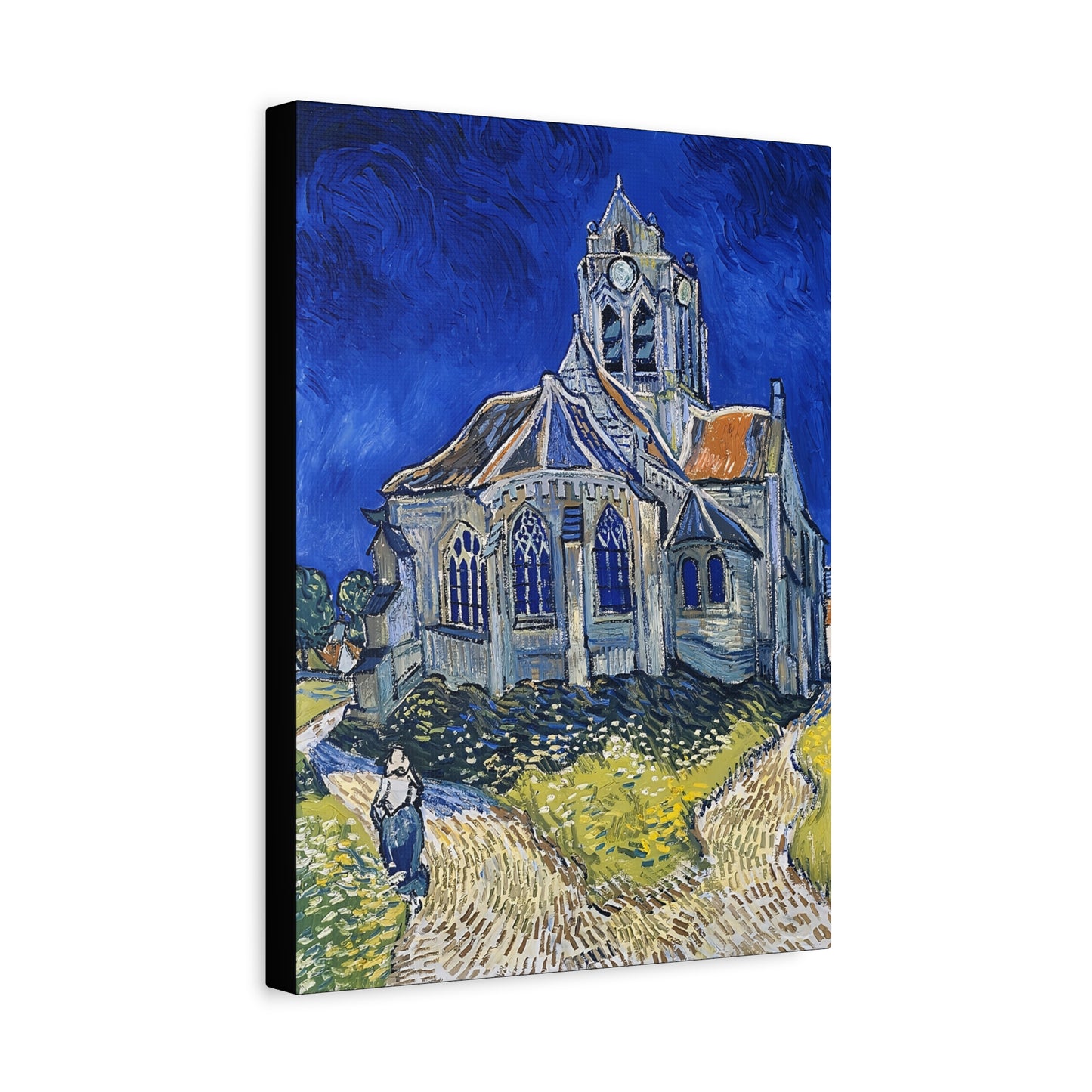 The Church in Auvers-sur-Oise (1890)  by Vincent van Gogh  / Reproduction Fine Art sur Toile / Epaisseur 3,2cm - 1'25 po