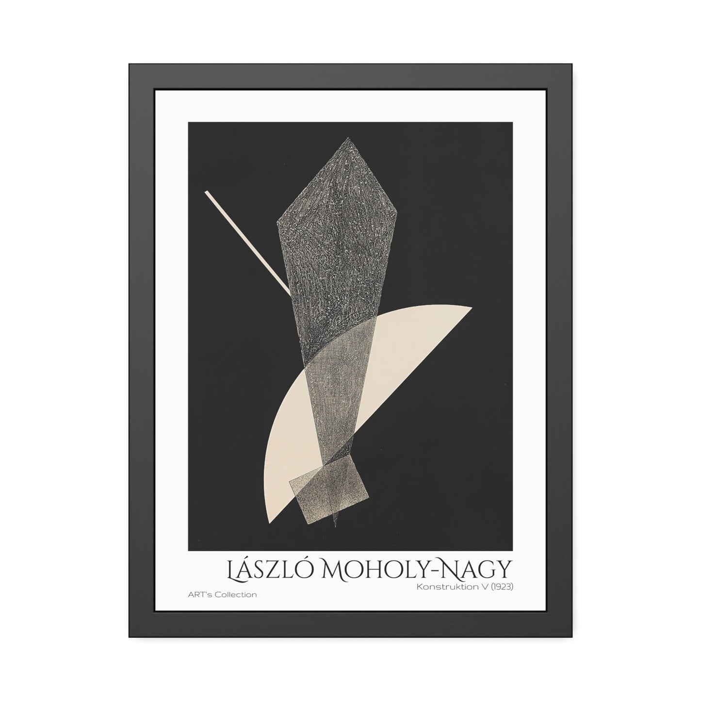 Konstruktion V (1923) by László Moholy-Nagy  / Affiche Encadrée série ART's Collection