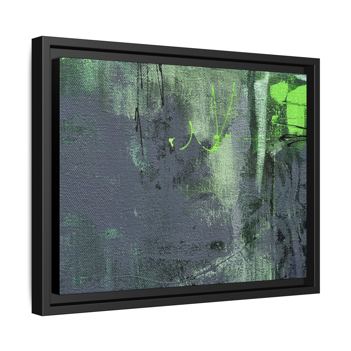 Tableau Beaux Arts Quartz & Emeraude "Série Sign Collections" / Toile encadrée sur caisse américaine