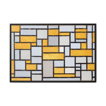Composition with Grid 1 (1918) by Piet Mondrian  / Toile encadrée sur caisse américaine