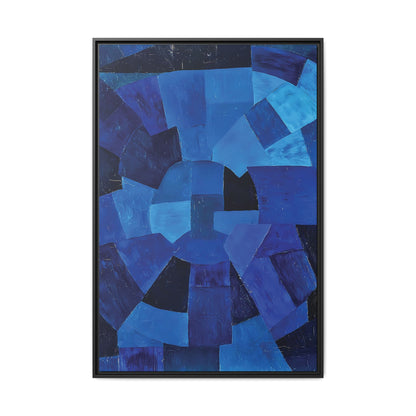 Komposition in Blau (1931) by Otto Freundlich / Toile encadrée sur caisse américaine