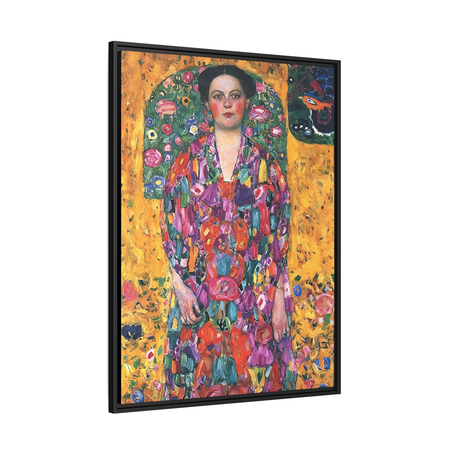Portrait of Eugenia Primavesi (1913) by Gustav Klimt  / Toile encadrée sur caisse américaine