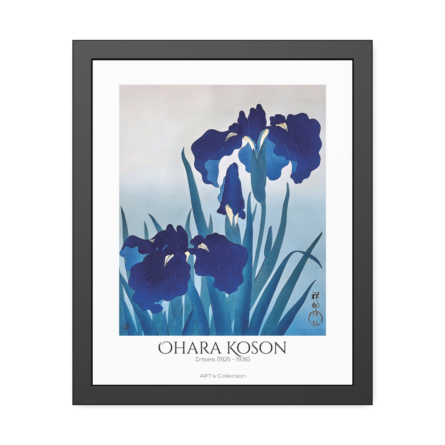 Irises (1925 - 1936) by Ohara Koson / Affiche Encadrée série ART's Collection