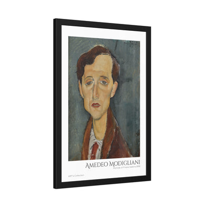 Portrait of Frans Hellens (1919) by Amedeo Modigliani  / Affiche Encadrée série ART's Collection