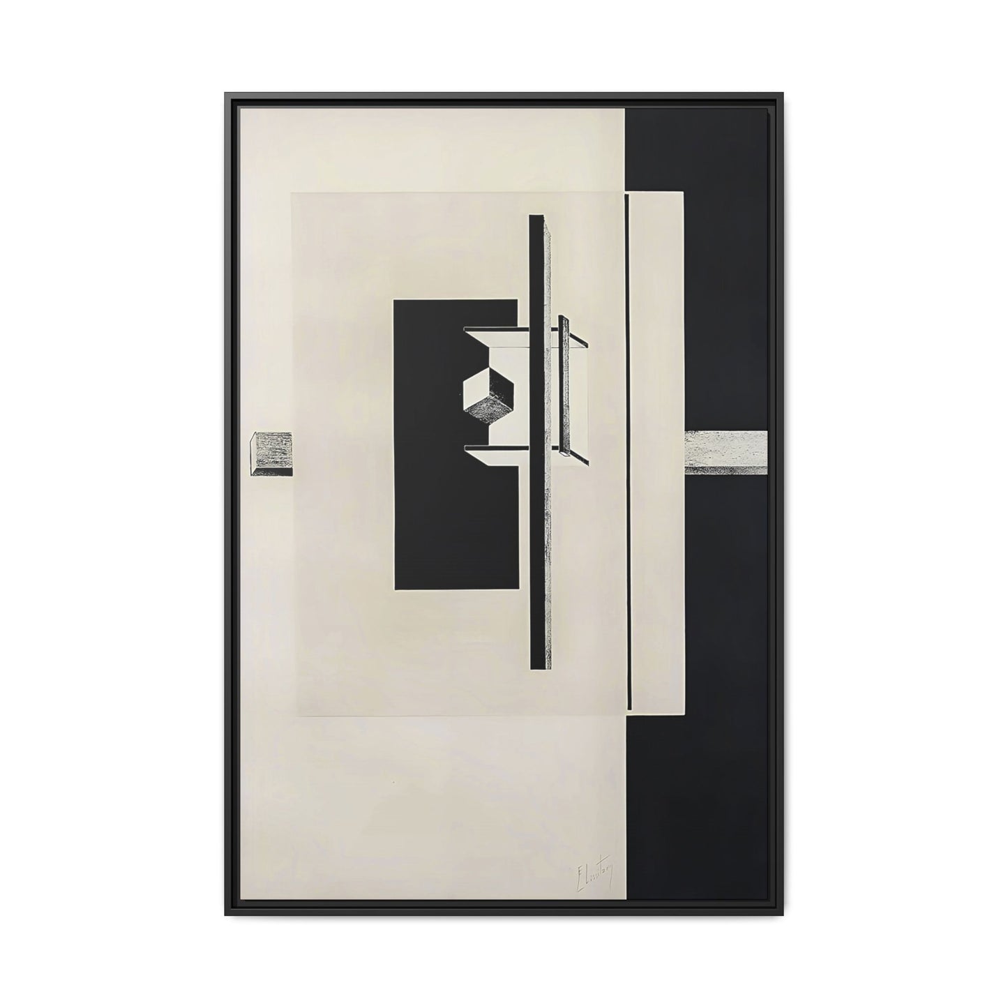 Kestnermappe Proun, Rob-1. Levnis and Chapman GmbH Hannover #7 (1923) by El Lissitzky / Toile encadrée sur caisse américaine