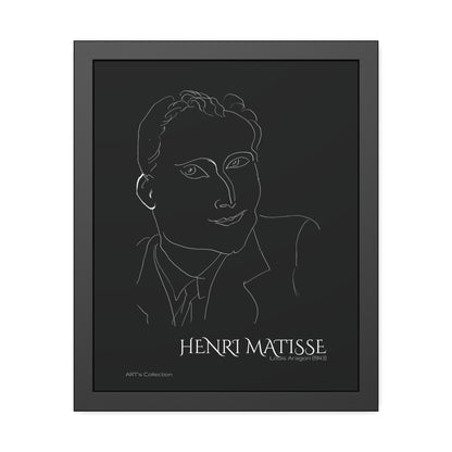Louis Aragon (1943) black édition by Henri Matisse / Affiche Encadrée série ART's Collection