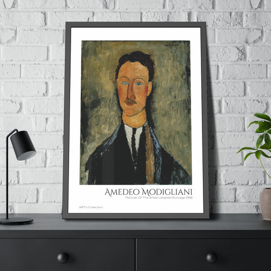 Portrait Of The Artist Léopold Survage (1918) by Amedeo Modigliani  / Affiche Encadrée série ART's Collection