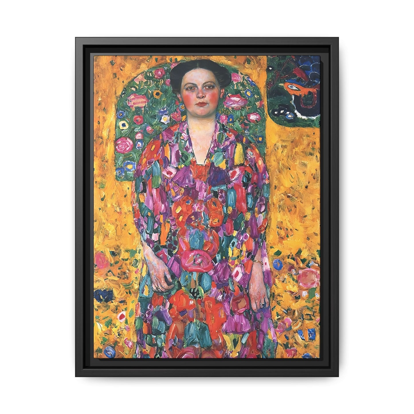 Portrait of Eugenia Primavesi (1913) by Gustav Klimt  / Toile encadrée sur caisse américaine