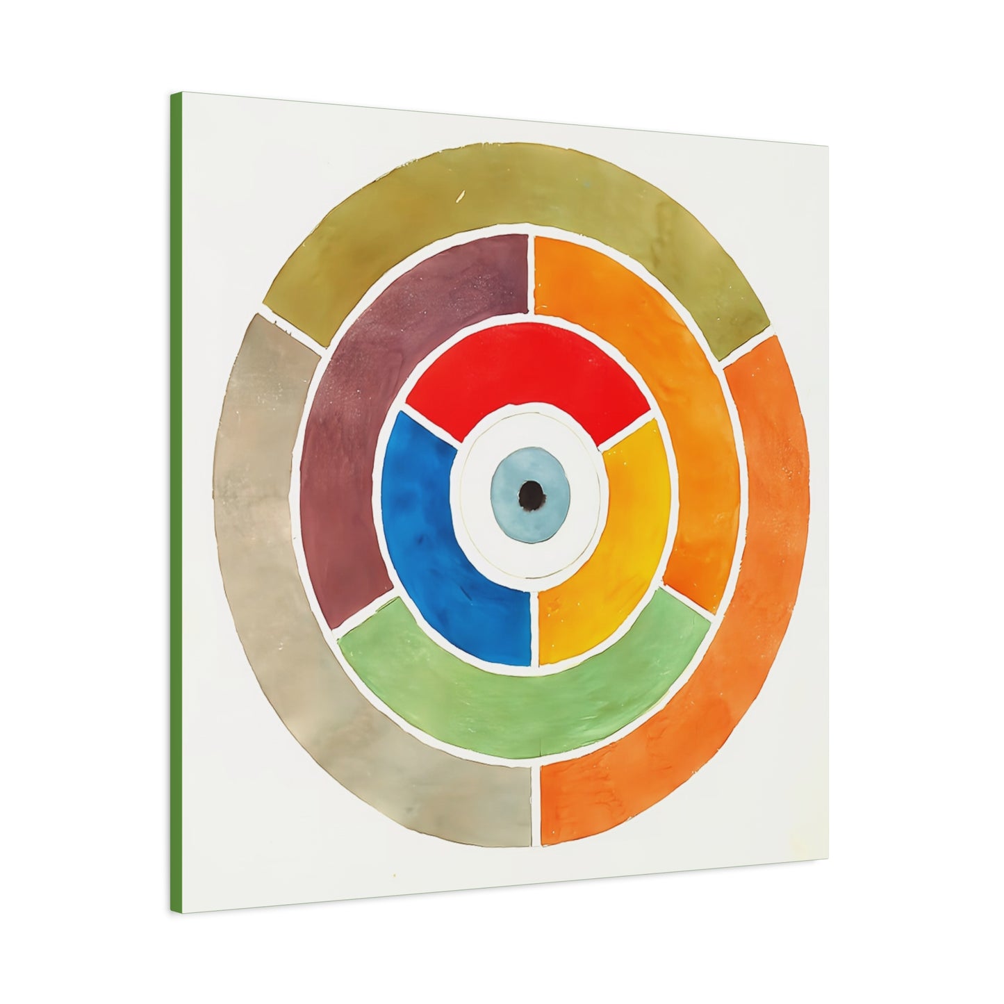 Disc Showing Primary Secondary and Tertiary Colors (ca 1900) by Elizabeth A. Nedwill / Reproduction Fine Art sur Toile /   3.2 cm-1.25 inch