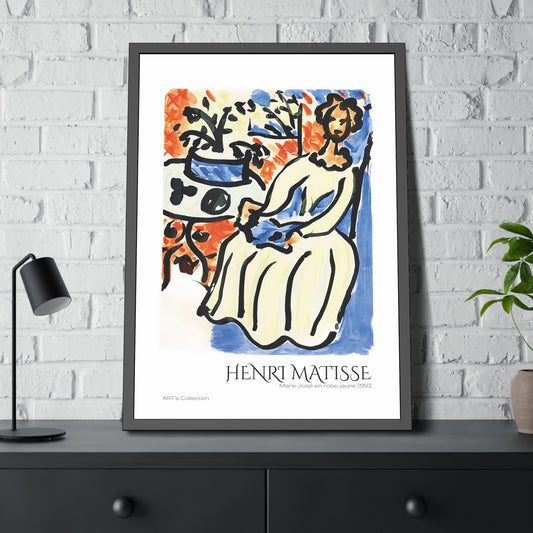 Marie-José en robe jaune (1950) by Henri Matisse  / Affiche Encadrée série ART's Collection