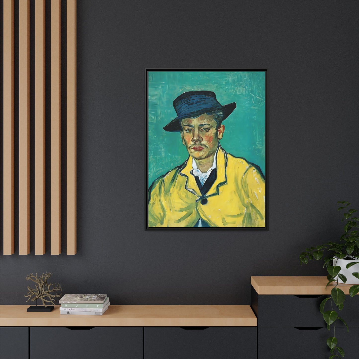 Portrait of Armand Roulin (1888) by Vincent van Gogh / Toile encadrée sur caisse américaine