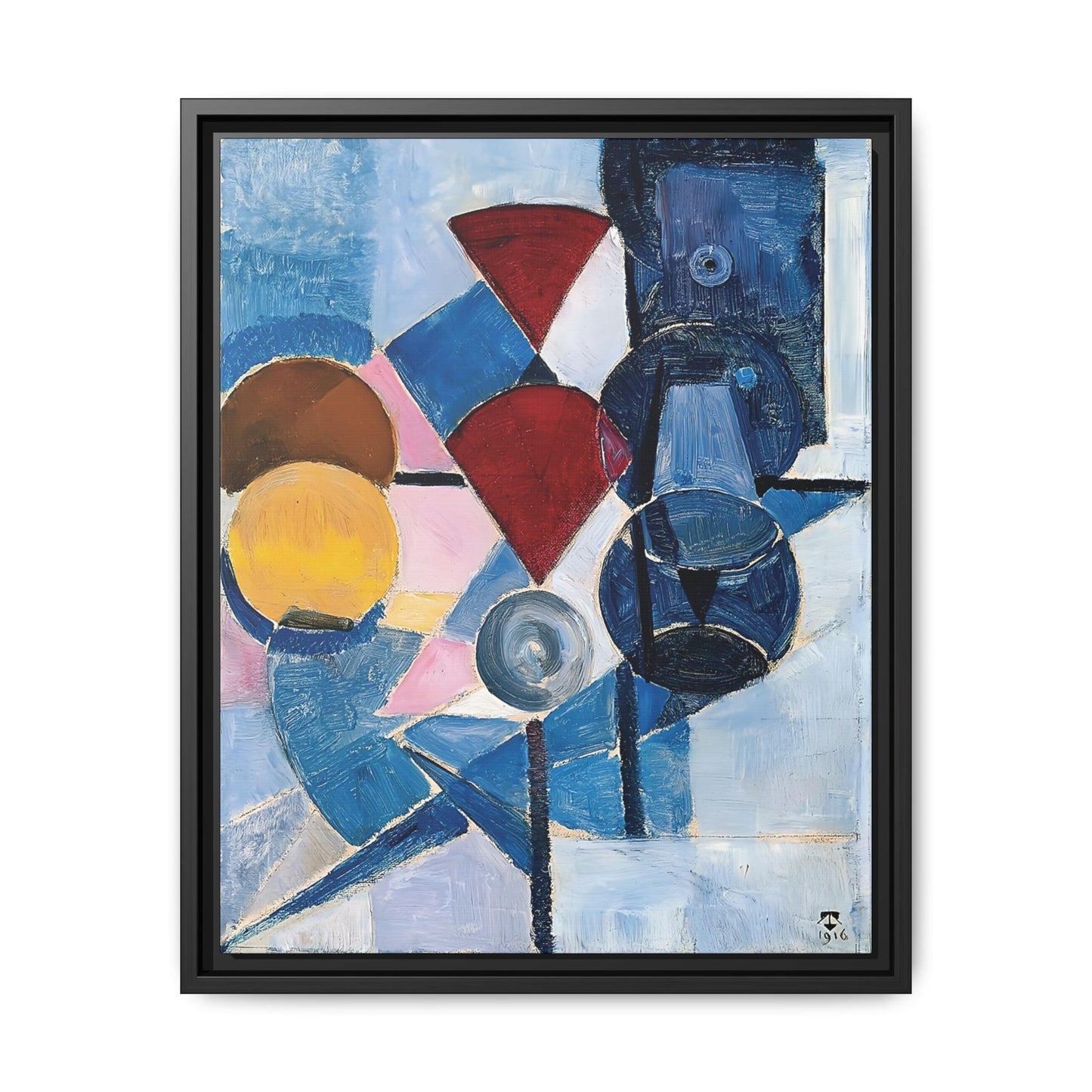 Composition II Still Life 1916 by Theo van Doesburg  / Toile encadrée sur caisse américaine