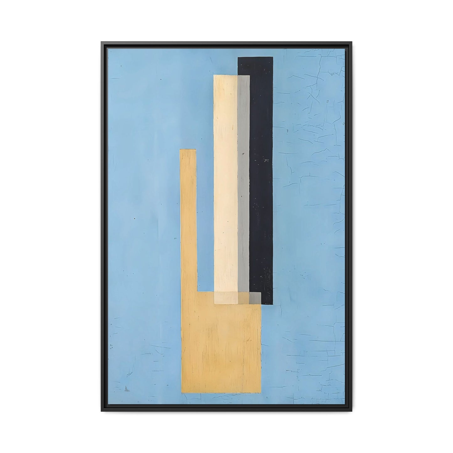 Konstruktion (circa 1920-22)  by László Moholy-Nagy  / Toile encadrée sur caisse américaine