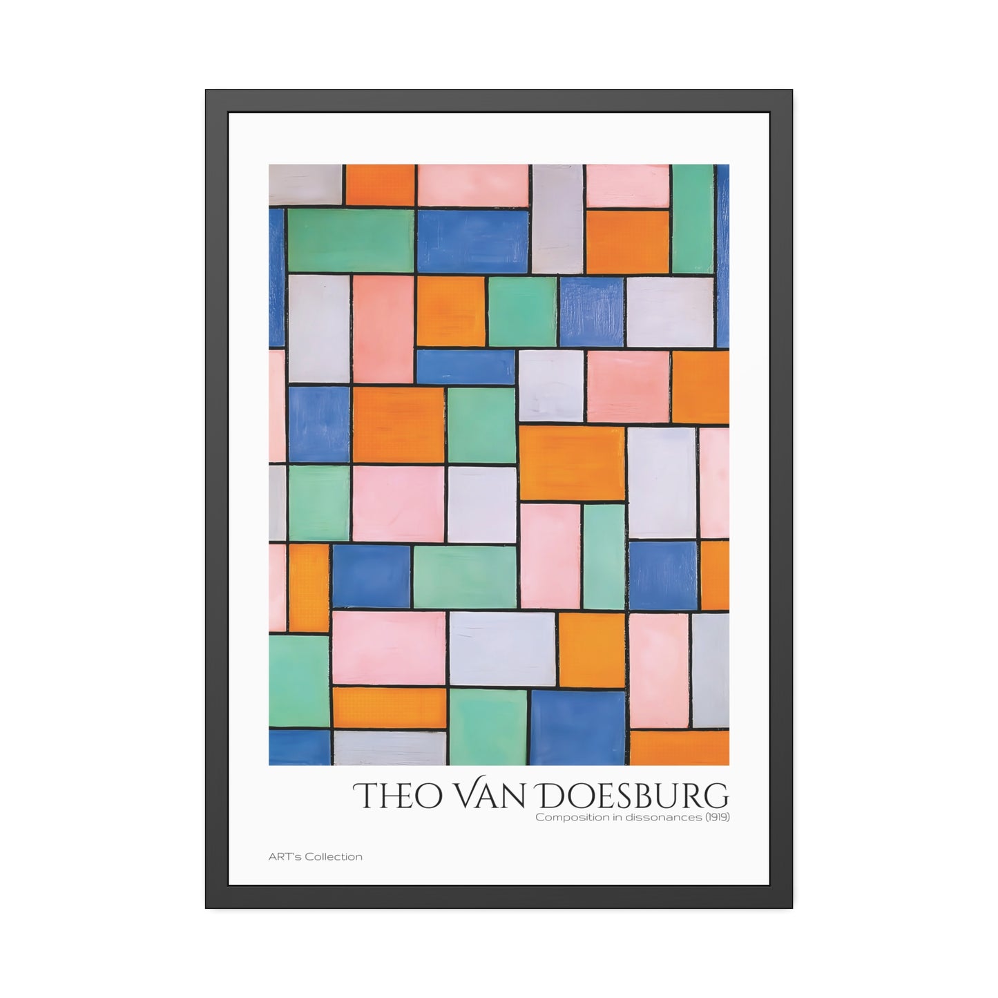 Composition in dissonances (1919) by Theo Van Doesburg / Affiche Encadrée série ART's Collection