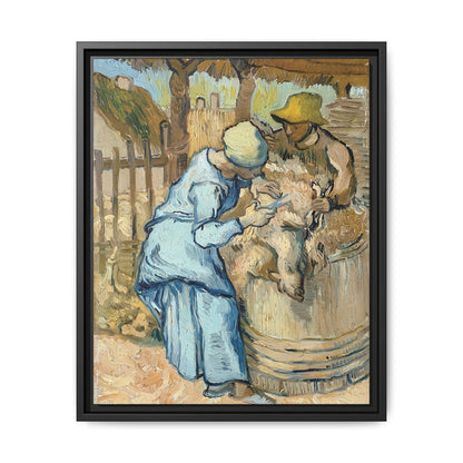 The Sheep-Shearer (After Millet) by Vincent van Gogh / Toile encadrée sur caisse américaine