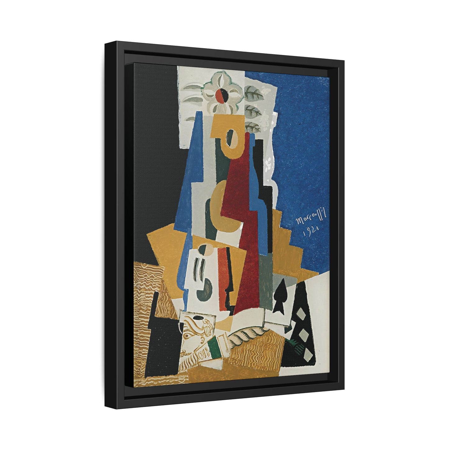 Nature Morte à L'as De Pique by Louis Marcoussis / Toile encadrée sur caisse américaine