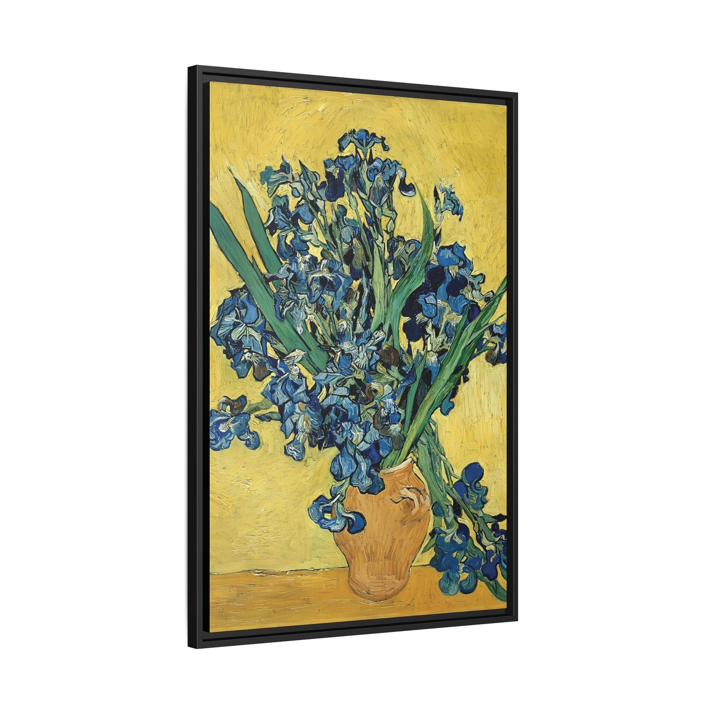 Irises (1890) by Vincent van Gogh / Toile encadrée sur caisse américaine