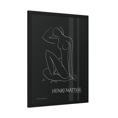 Nu assis (1952) black édition by Henri Matisse / Affiche Encadrée série ART's Collection