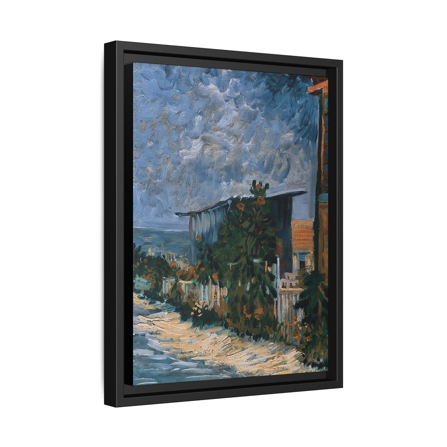 Shelter on Montmartre (1887) by Vincent van Gogh / Toile encadrée sur caisse américaine